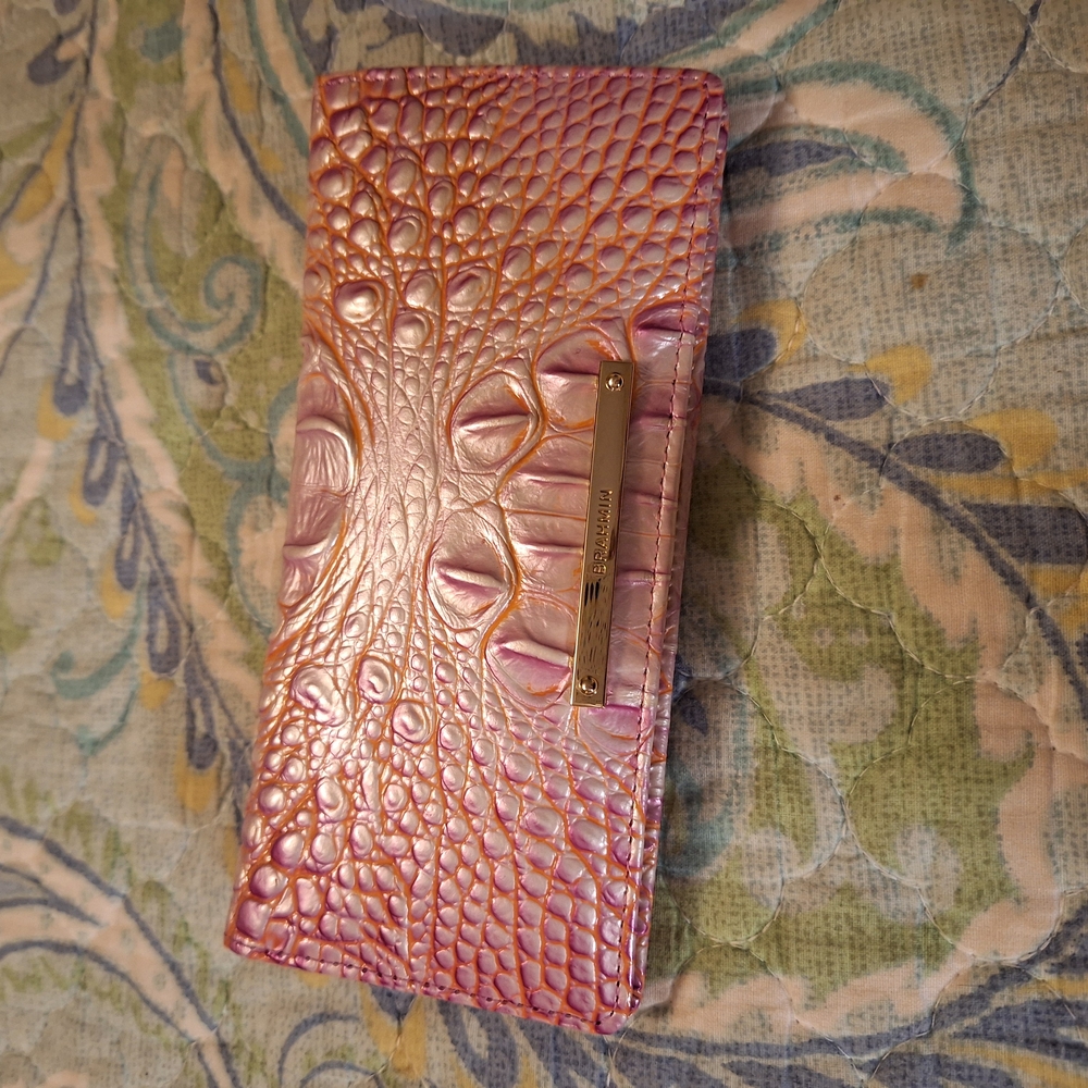 Like New WOT Brahmin Ady Wallet Yea Rose $145